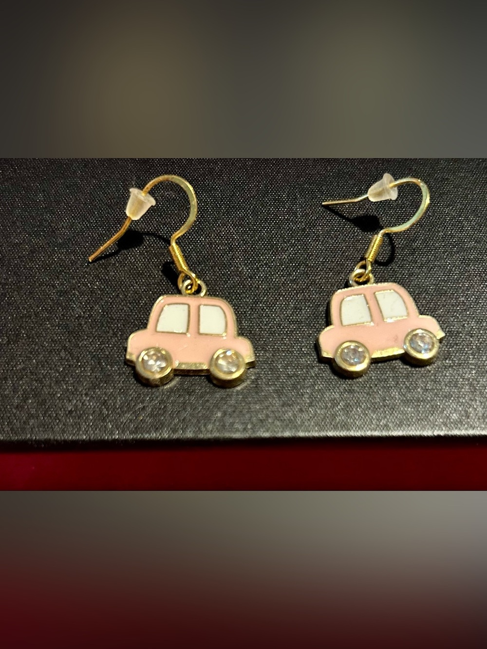 Pink Cadillac Dangle Earrings - - Picture 2 of 3